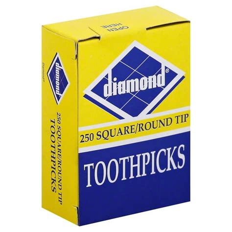 Diamond Toothpicks Square Center 250 Ct Walmart