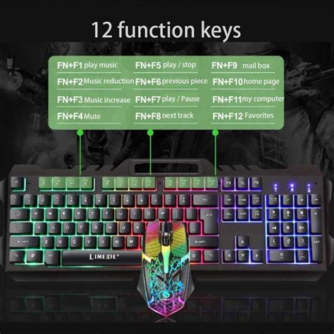 Jual Limeide Combo Keyboard Gaming Rgb With Mouse Holder Smartphone