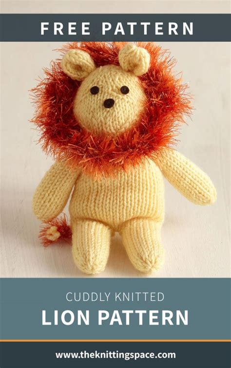 Cuddly Knitted Lion Pattern [FREE Knitting Pattern]