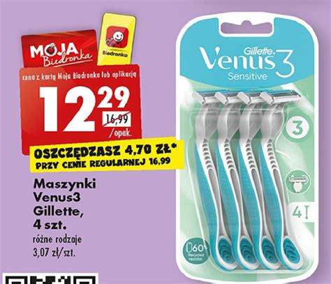 Promocja Maszynki Do Golenia Gillette Venus Sensitive W Biedronka