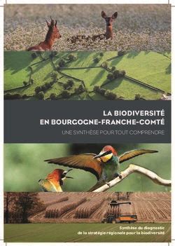 LA BIODIVERSITÉ EN BOURGOGNE FRANCHE COMTÉ UNE SYNTHÈSE POUR TOUT