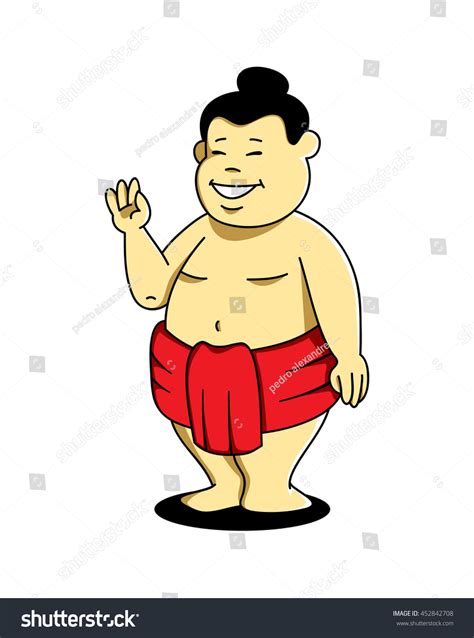 Cute Young Kid Sumo Wrestler Fighter Stock Vector Royalty Free