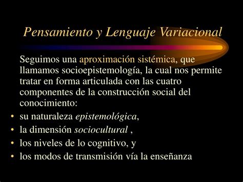 Ppt Pensamiento Y Lenguaje Variacional En La Introducción Al Análisis