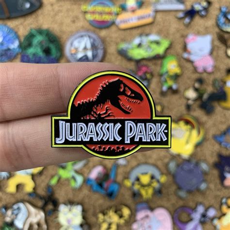 Jurassic Park Custom Enamel Pin Pin Badge Retro Vintage Etsy