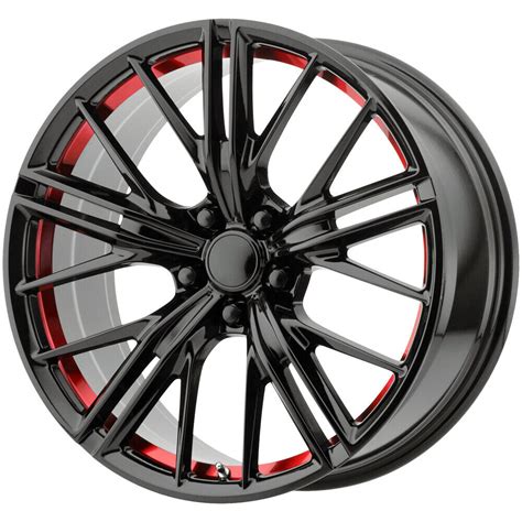 Performance Replicas PR194 ZL1 20x9 5x120 30 Black Red Stripe Wheel