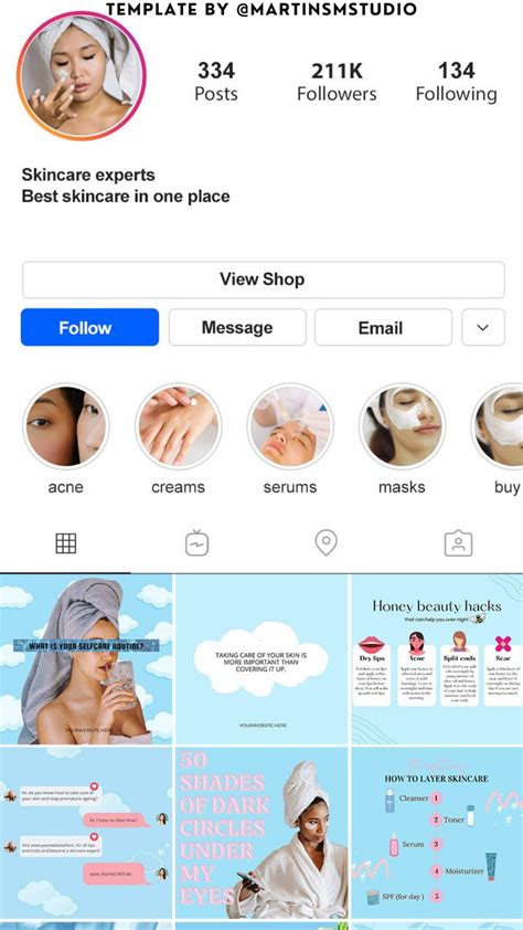 Beauty Instagram Layout Ideas For Esthetician Business Instagram Feed