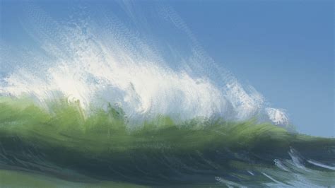 ArtStation - Ocean Wave 3 - Painting process | Tutorials