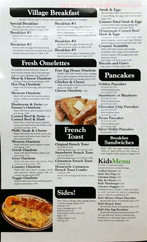 Menu at Village Gourmet Hotdogs fast food, Westland