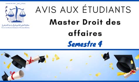 RÉPARTITION DES ÉTUDIANTS DU S4 Mémoire MASTER DROIT DES AFFAIRES