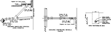 Simple Domiciliary Discharge DWG Block For AutoCAD Designs CAD