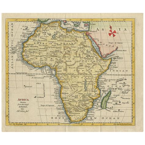 Original Antique Map Of Africa Circa 1800 For Sale At 1stdibs