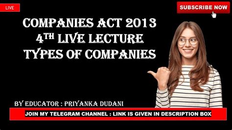 Types Of Company Companies Act 2013 Youtube