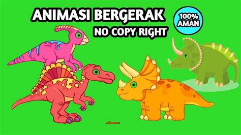 Green Screen Dinosaurus Animasi Bergerak Animasi Berjalan Animasi Dino