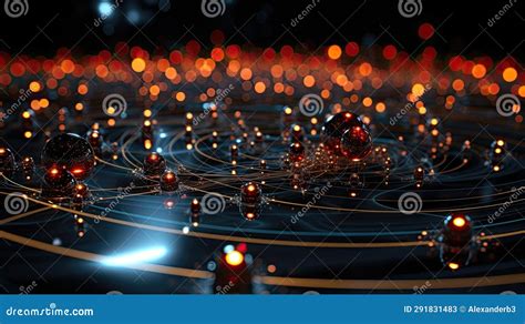 Quantum Entanglement In Particle Physics 3d Illustration Of Quantum