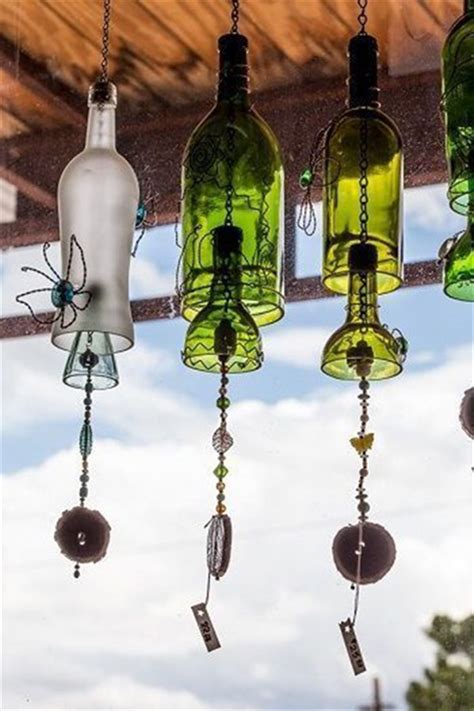 Wine Bottle Wind Chime Ideas