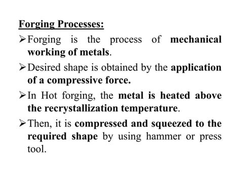 Unit 3 Metal Forming Processes Ppt