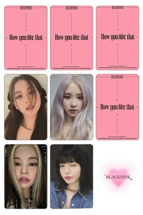 Blackpink Hylt Printable Photocard Template Kart Ablonu