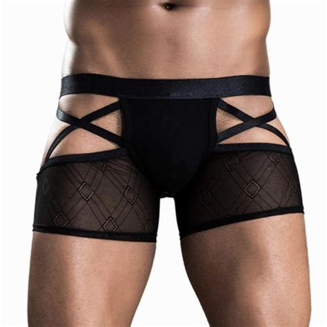 Men Sexy Lingerie For Male Lace Underwear Boy Bind T Back G String Thong Comfortable Temptation