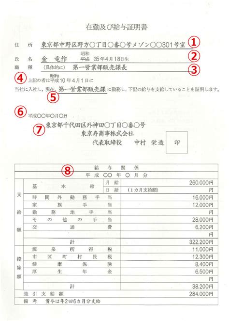 「在勤及び給与証明書」の書き方解説 就労ビザ・経営ビザ申請のご相談は大阪の行政書士法人新法務事務所