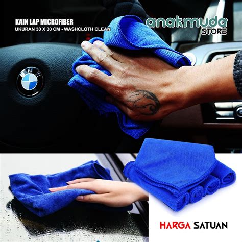 Jual KLM2 Kain Lap Microfiber Mobil Lap Motor Perawatan Wash Cloth