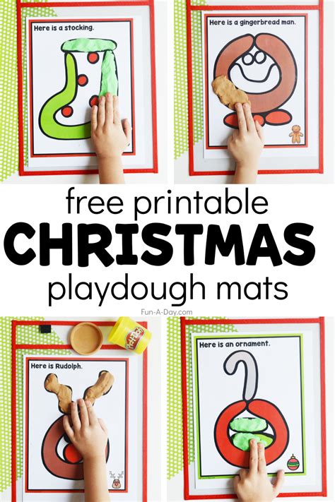 Christmas Playdough Mats Free Printable Fun A Day