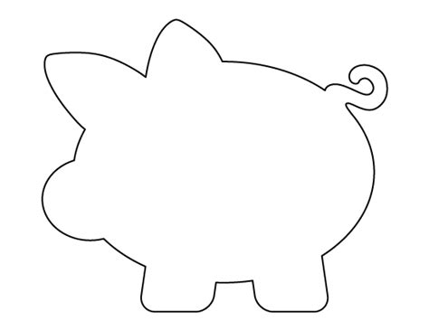 Printable Piggy Bank Template for Crafts