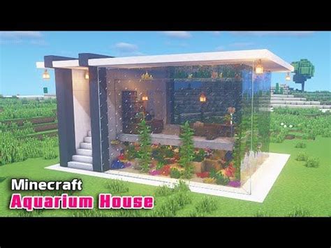 Minecraft How To Build A Aquarium House Minecraft Tutorial