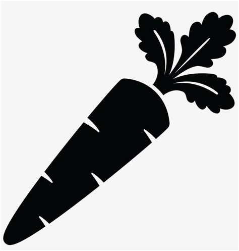 Carrot Icon Vegan Black And White Carrot Vector Transparent Png