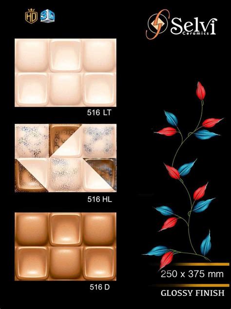 Ceramic Multicolor 10x15 Glossy Elevation Wall Tiles Thickness 6 8