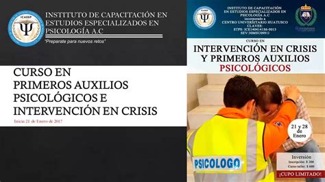 Curso IntervenciÓn En Crisis Y Primeros Auxilios PsicolÓgicos Youtube