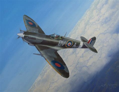 Original Aviation Art: Spitfire Mk 9 'A Spitfire Portrait' | eBay