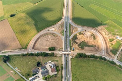 Emmerich Am Rhein Von Oben Baustelle Am Autobahn Br Ckenbauwerk Der