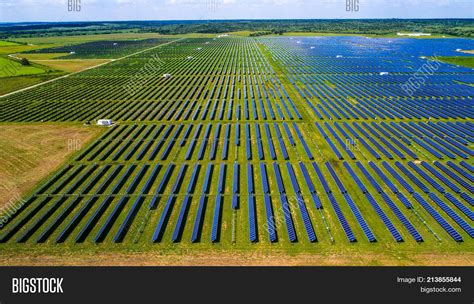 Huge Solar Panel Farm Image Photo Free Trial Bigstock