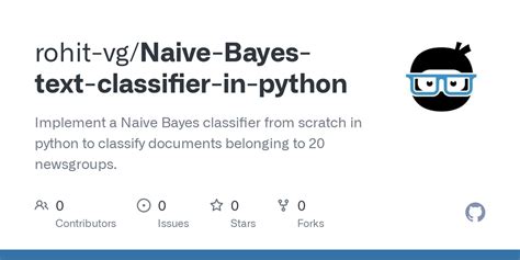 GitHub Rohit Vg Naive Bayes Text Classifier In Python Implement A