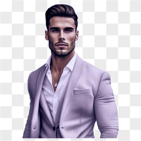 Descarga Hombre Elegante En Traje Morado Y Camisa Blanca Pngs En L Nea