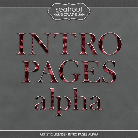 artistic license intro pages bundle digital art