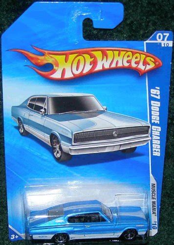 Amazon HOT WHEELS MUSCLE MANIA OF BLUE OVER WHITE DODGE CHARGER Toys Games
