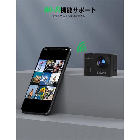 アクションカメラ ウェアラブルカメラ 4k 2000万画素 Wifi搭載 手ブレ補正 水深40m Hdmi出力 170度広角レンズ Akm