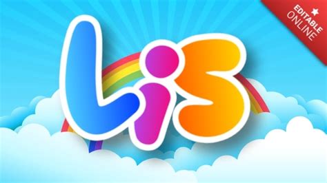 Lis | Letras Multicolores En Forma Arco Iris | Generador de Efectos de ...
