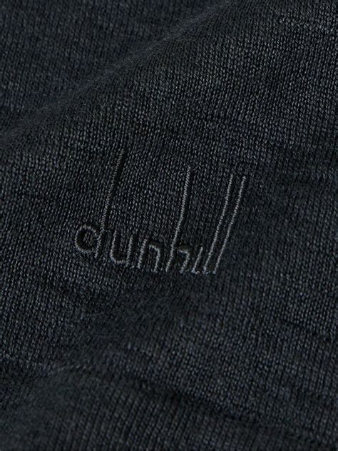 Dunhill Cashmere And Mulberry Silk Blend Polo Shirt Blue Dunhill