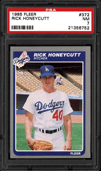 1985 Fleer Rick Honeycutt Psa Cardfacts®