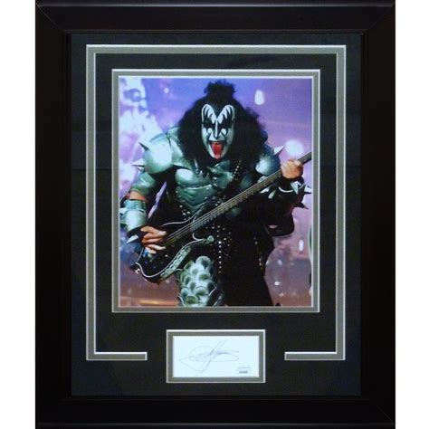 Gene Simmons Autographed Kiss Band Signature Series Frame Jsa