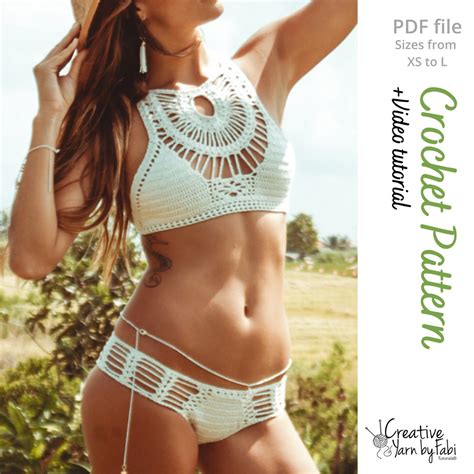 Crochet Bikini PDF Pattern Tutorial How To Make Crochet Swimwear Etsy