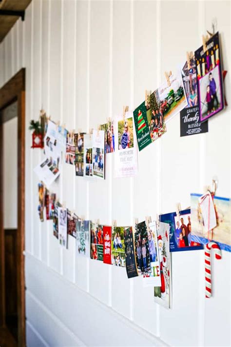 Diy Homemade Christmas Card Holder Display Cleverly Simple