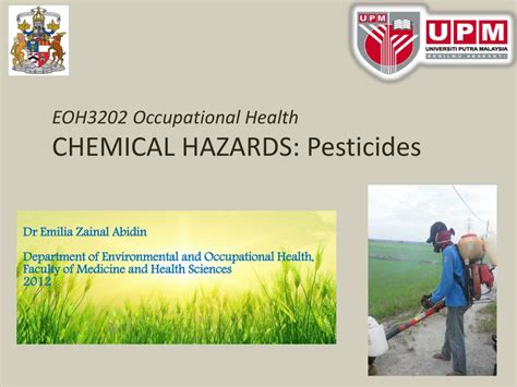 Ppt Eoh3202 Occupational Health Chemical Hazards Pesticides Powerpoint Presentation Id 2763225