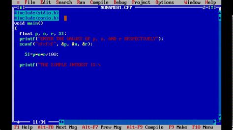 C Program For Simple Interest Youtube