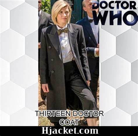 Doctor Who Jodie Whittaker Double Breasted Coat | Doctor coat, Double breasted coat, Black coat