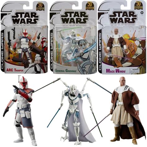 Hasbro Star Wars The Black Series Lucasfilm 50th General Grievous Arc Trooper Red Mace Windu 6