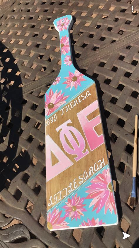 Pink Flower Paddle Sorority Crafts Sorority Big Little Paddle Sorority Big