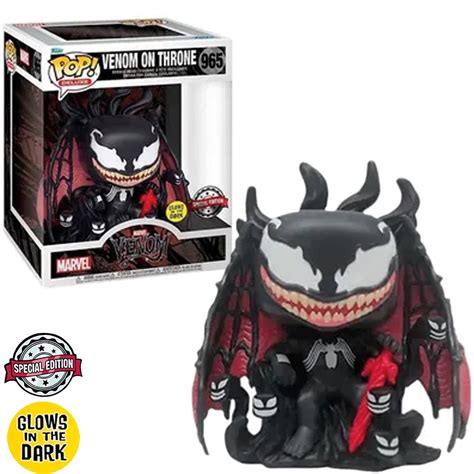 Funko Pop Marvel Venom Exclusive Venom On Throne 965 Deluxe Novo